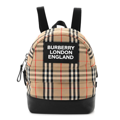 Burberry House Check Canvas Calfskin Small Nico Backpack Archive Beige 1 of 16