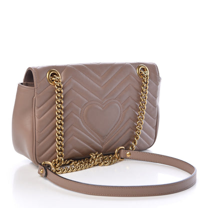 Gucci Calfskin Matelasse Small GG Marmont Shoulder Bag Porcelain Rose 3 of 13