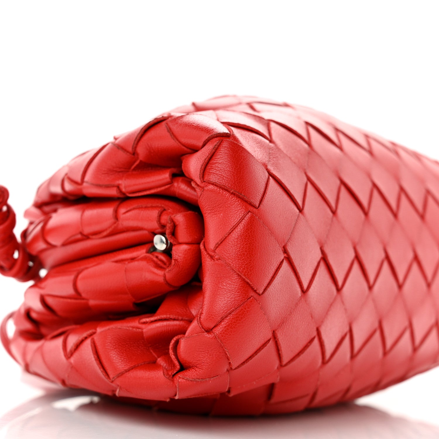 Bottega Veneta Nappa Intrecciato The Mini Pouch Bright Red 9 of 12