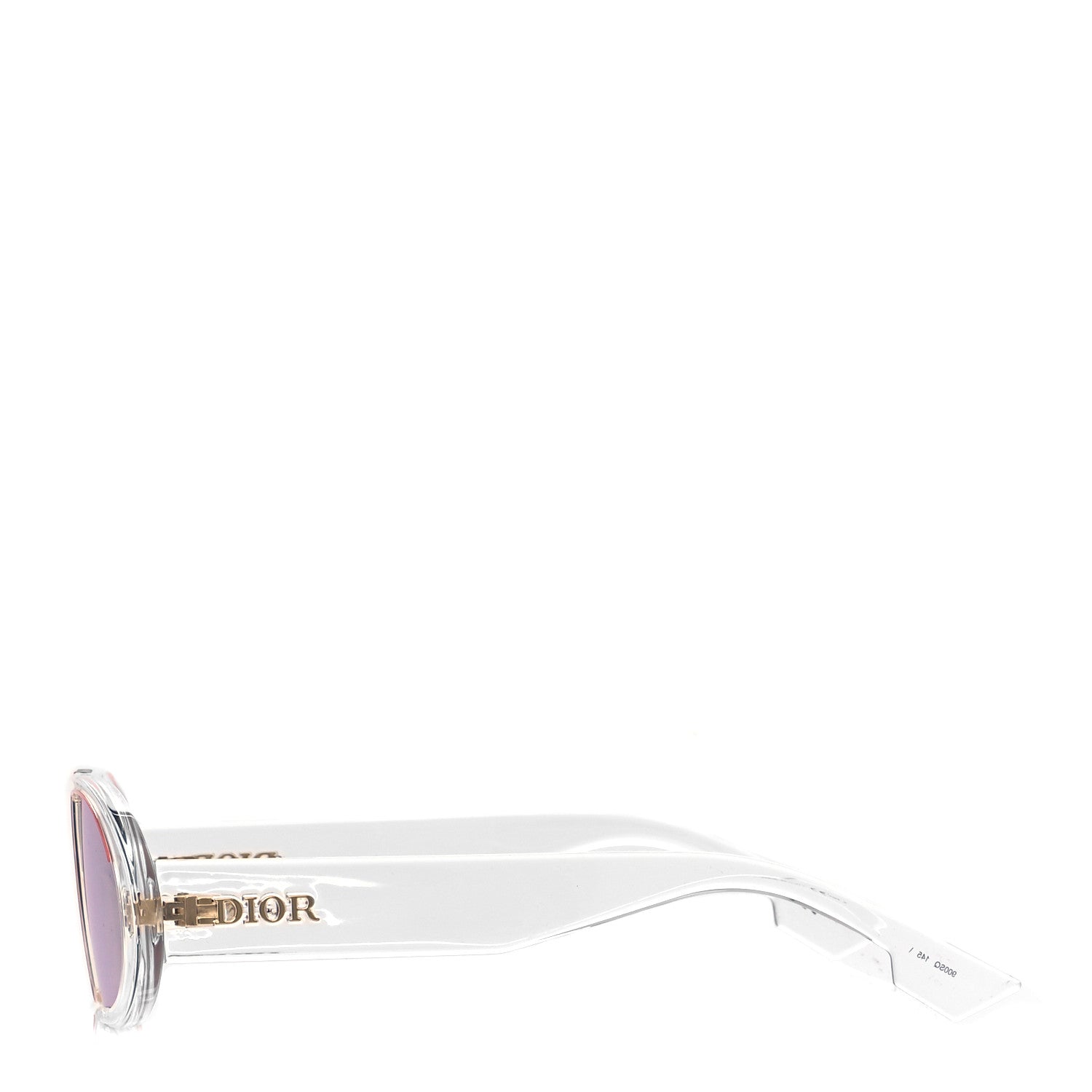 Christian Dior Acetate Oblique Oval Sunglasses Transparent 3 of 7