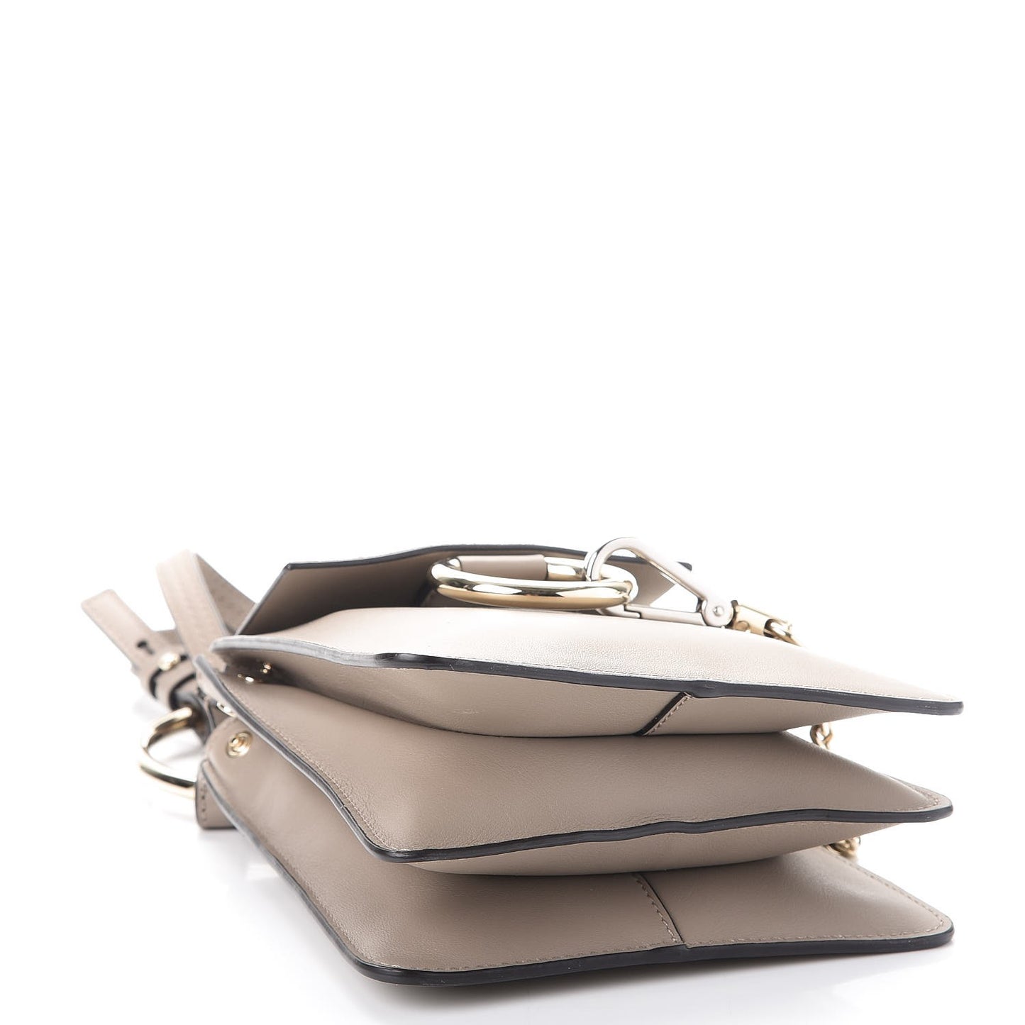 Suede Calfskin Mini Faye Bracelet Bag Motty Grey