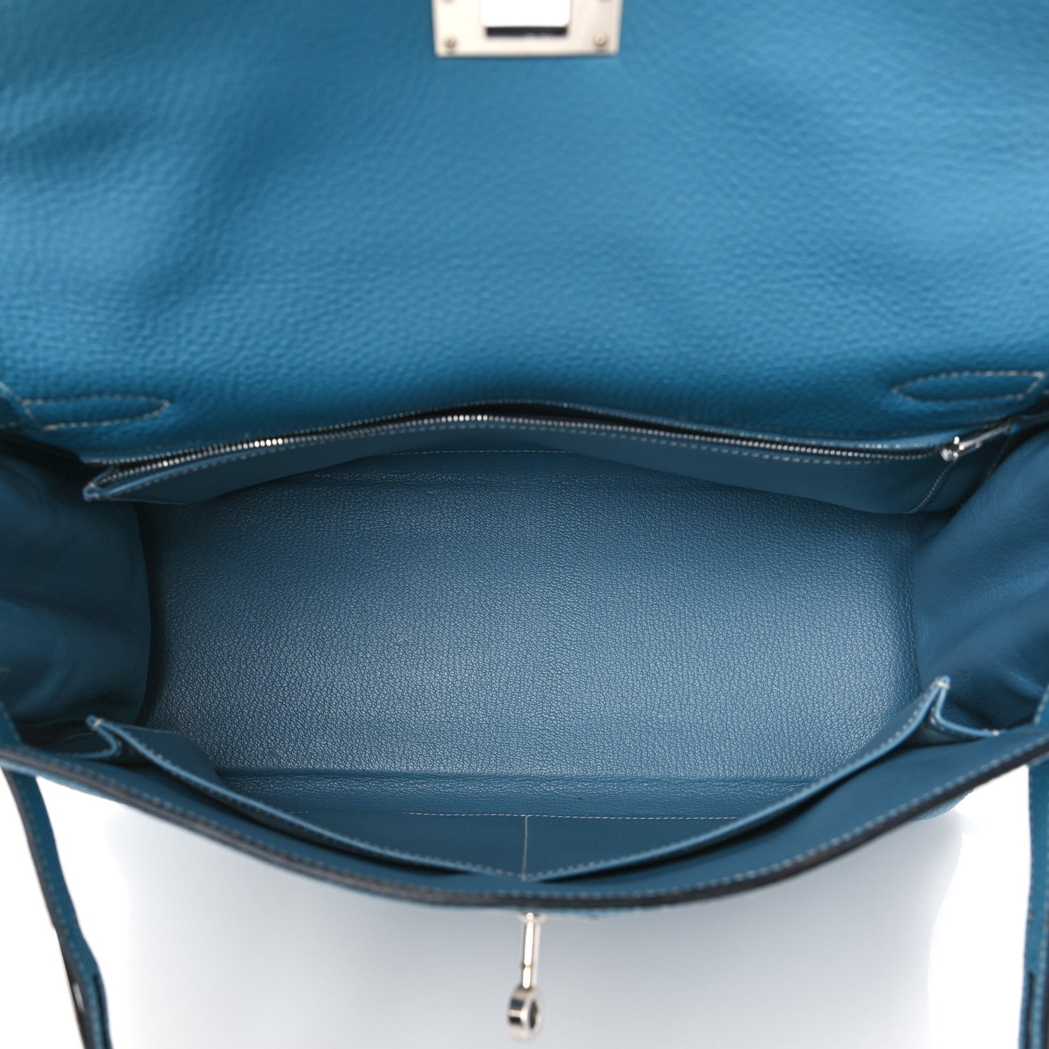 Hermes Togo Kelly Retourne 32 Blue Jean 5 of 12