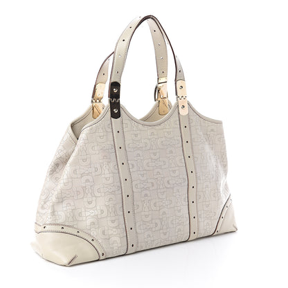 Gucci Calfskin Horsebit Embossed Large Glam Shoulder Bag White 2 of 8