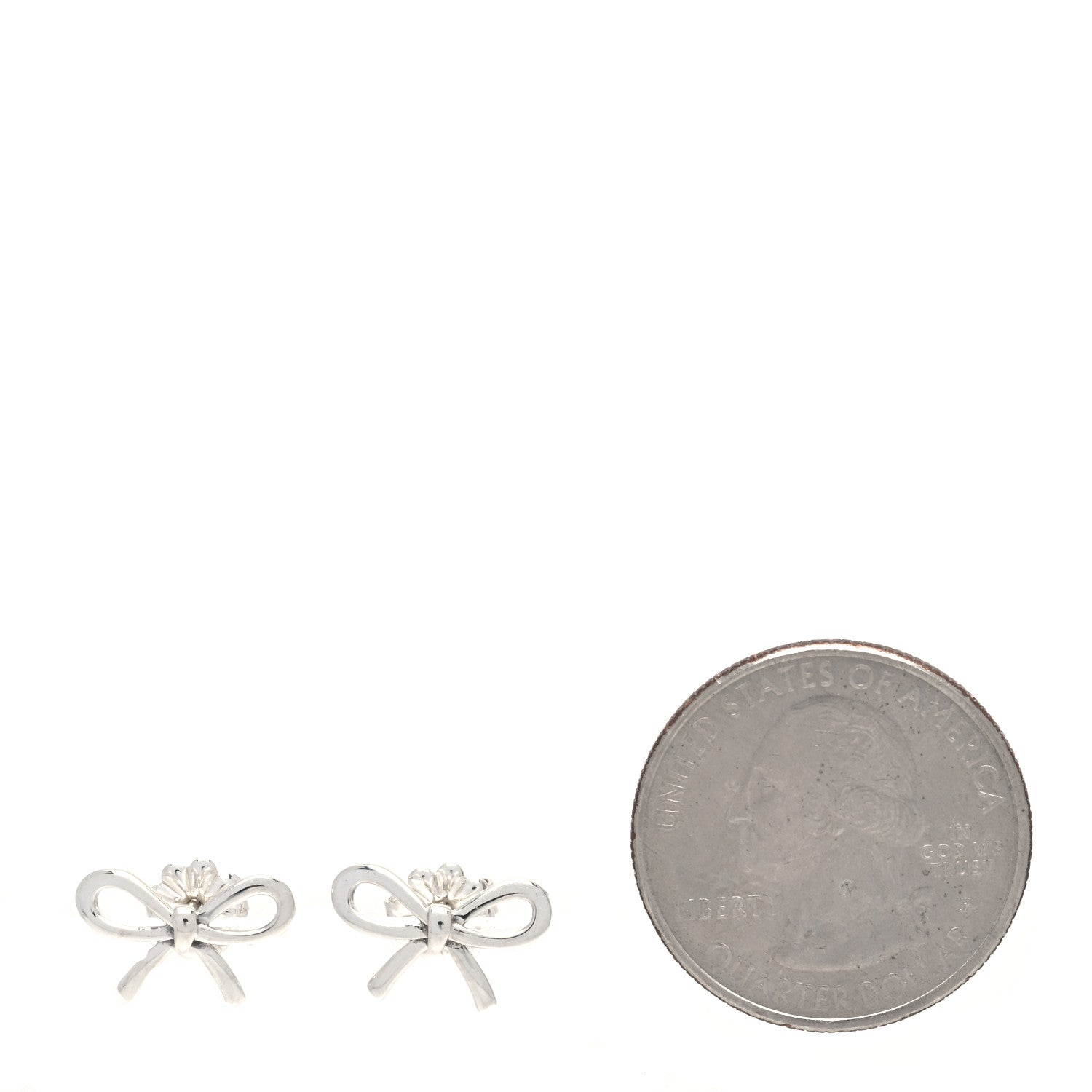 Tiffany Sterling Silver Bow Earrings 2 of 5