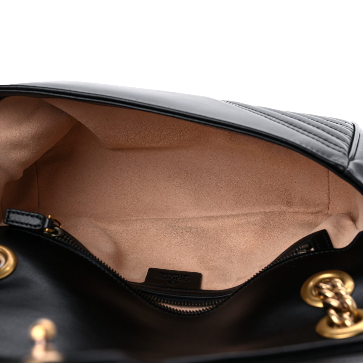 Calfskin Matelasse Small GG Marmont Shoulder Bag Black