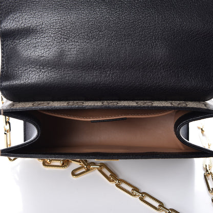 Gucci GG Supreme Monogram Goatskin Pearl Mini Fox Broche Bamboo Top Handle Bag Beige Ebony Black Hibiscus Red Mystic White 7 of 9
