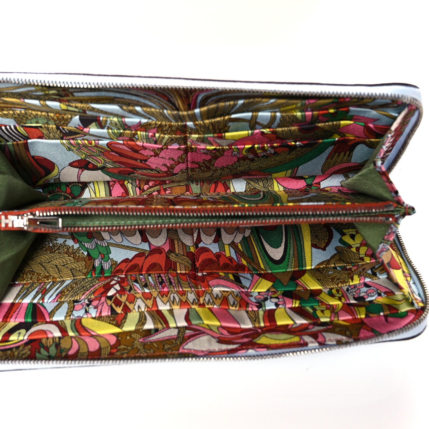 Hermes Epsom Silk'In Wallet Bleu Brume 5 of 12