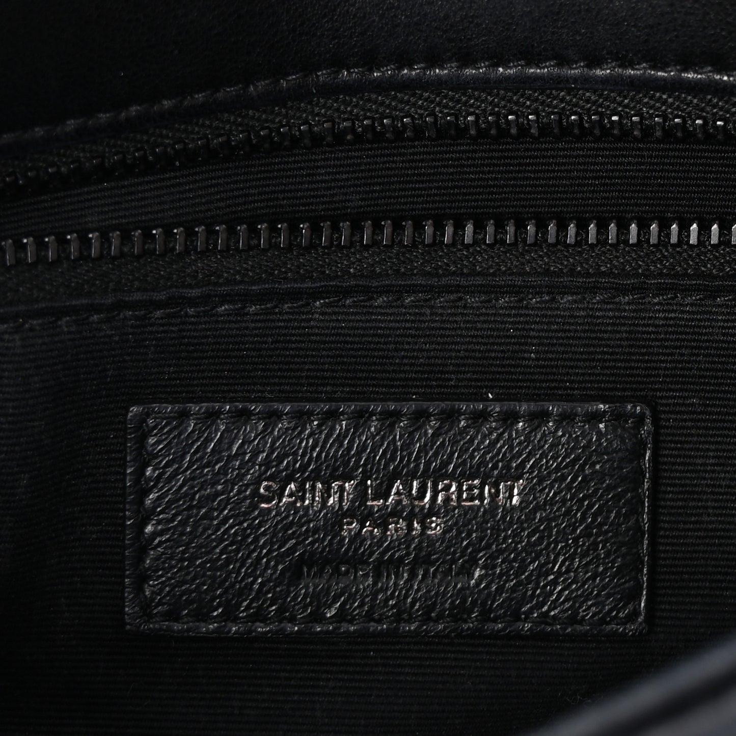 Lambskin Quilted Monogram Monochrome Small Loulou Puffer Chain Satchel Black