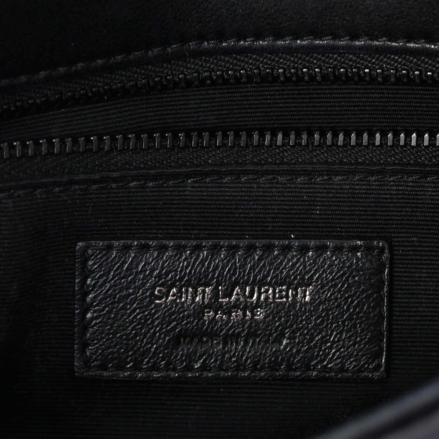 Saint Laurent Lambskin Quilted Monogram Monochrome Small Loulou Puffer Chain Satchel Black 6 of 9