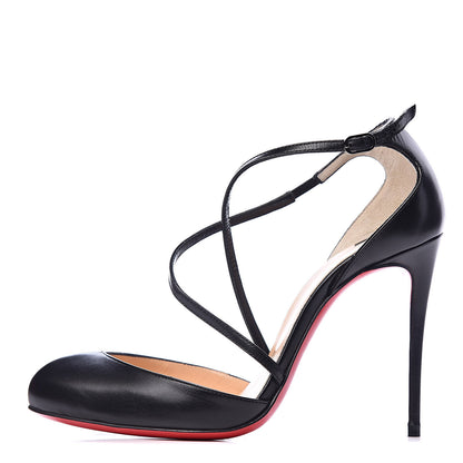 Christian Louboutin Nappa Crossbreche 100 Pumps 35.5 Black 1 of 15