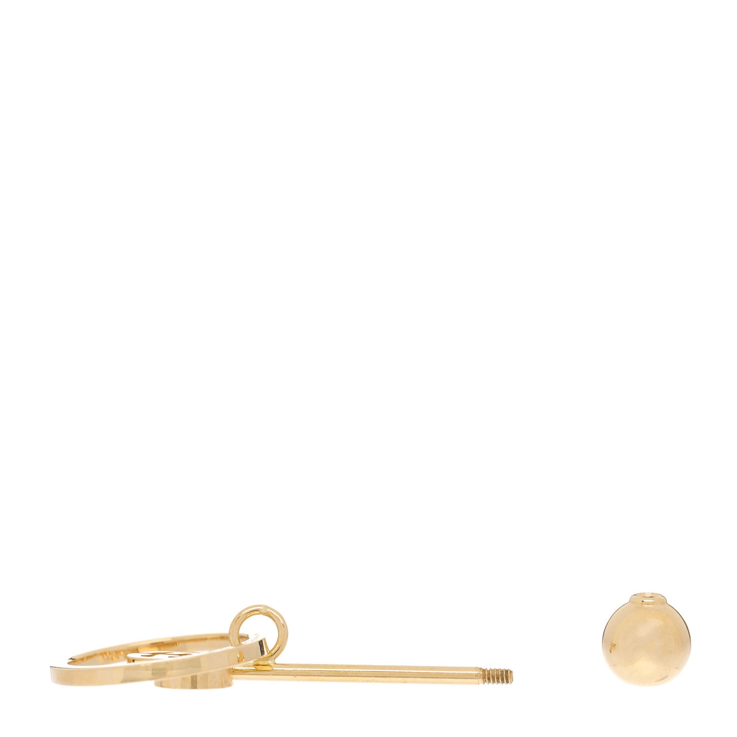 18K Yellow Gold Running G Single Earring