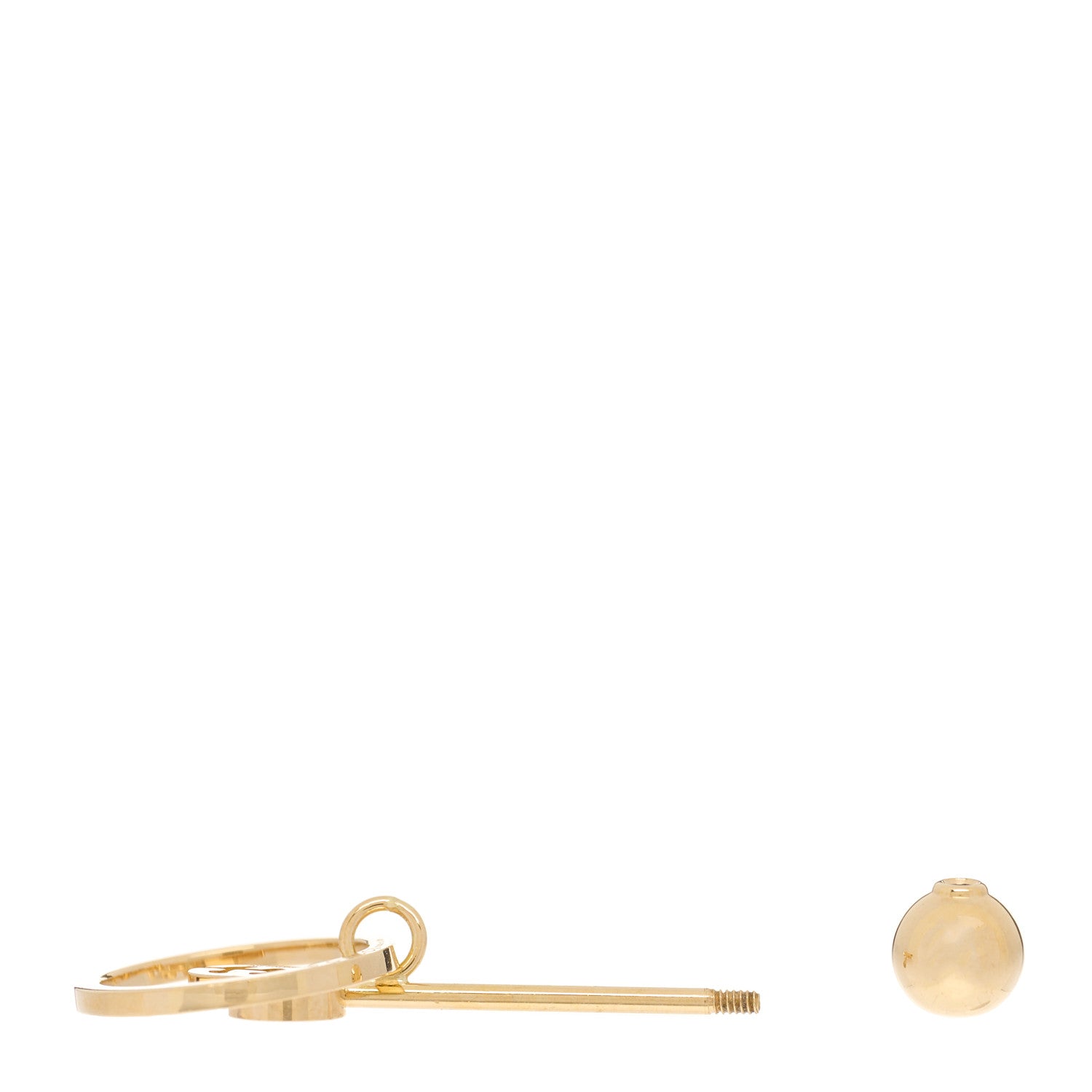Gucci 18K Yellow Gold Running G Single Earring 3 of 4