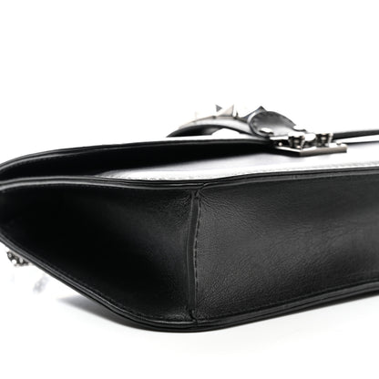 Valentino Garavani Vitello Medium Glam Lock Rockstud Flap Black 8 of 10