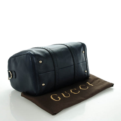 Gucci Calfskin Microguccissima Trim Medium Boston Blue Sapphire 4 of 10