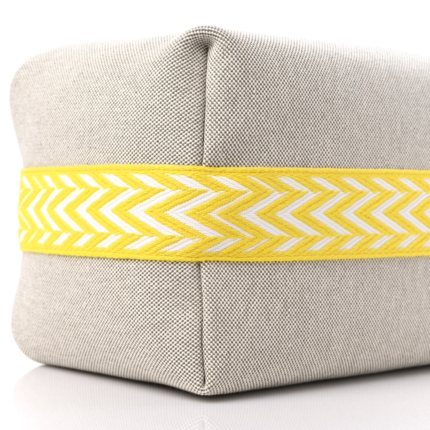 Hermes Canvas Large Bride-A-Brac Pouch Jaune Citron 7 of 9