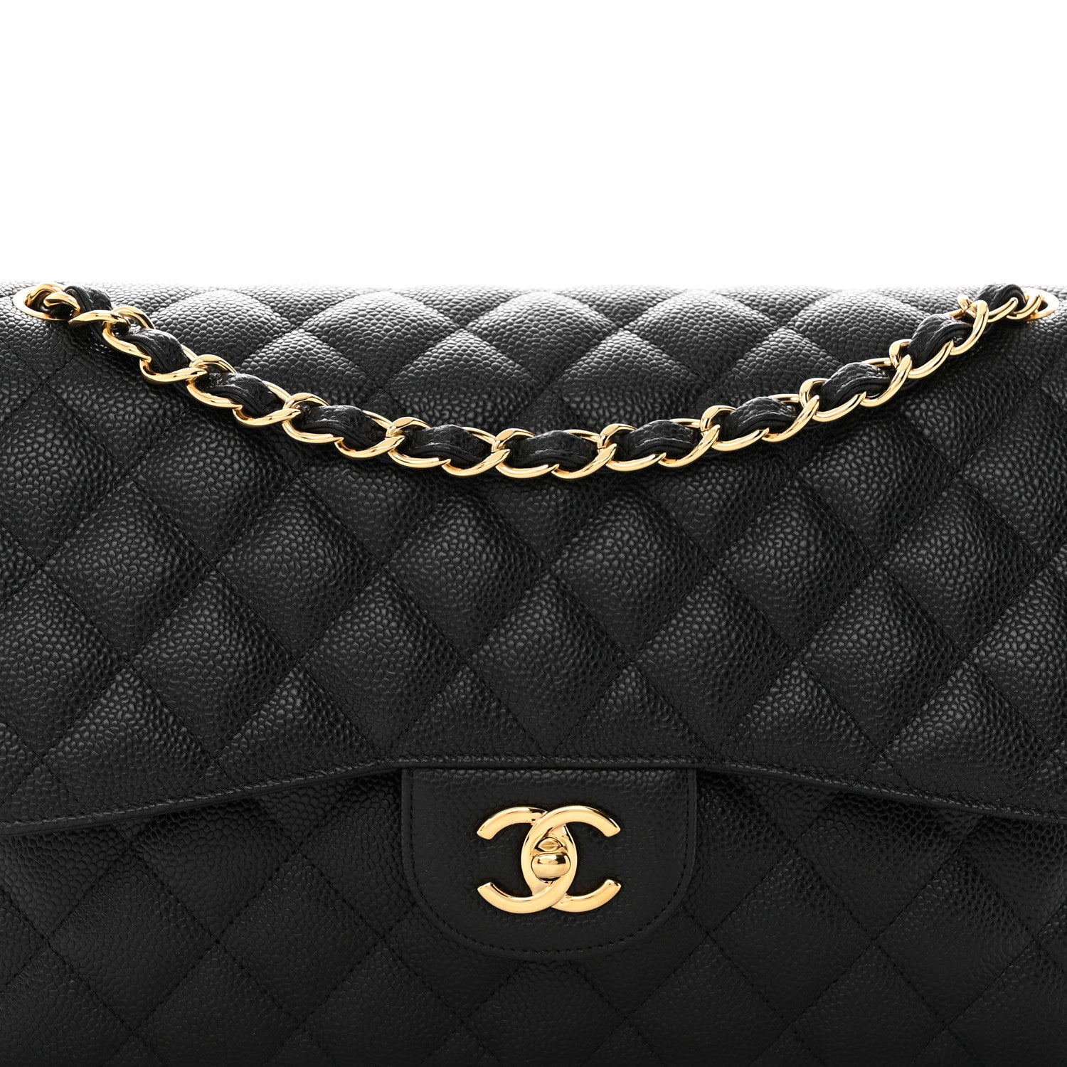 Chanel Caviar Quilted Jumbo Double Flap Black 8 of 13