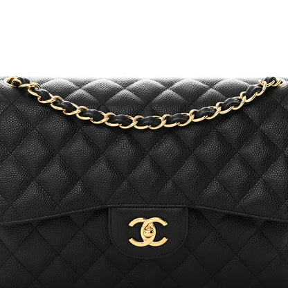 Chanel Caviar Quilted Jumbo Double Flap Black 8 of 13