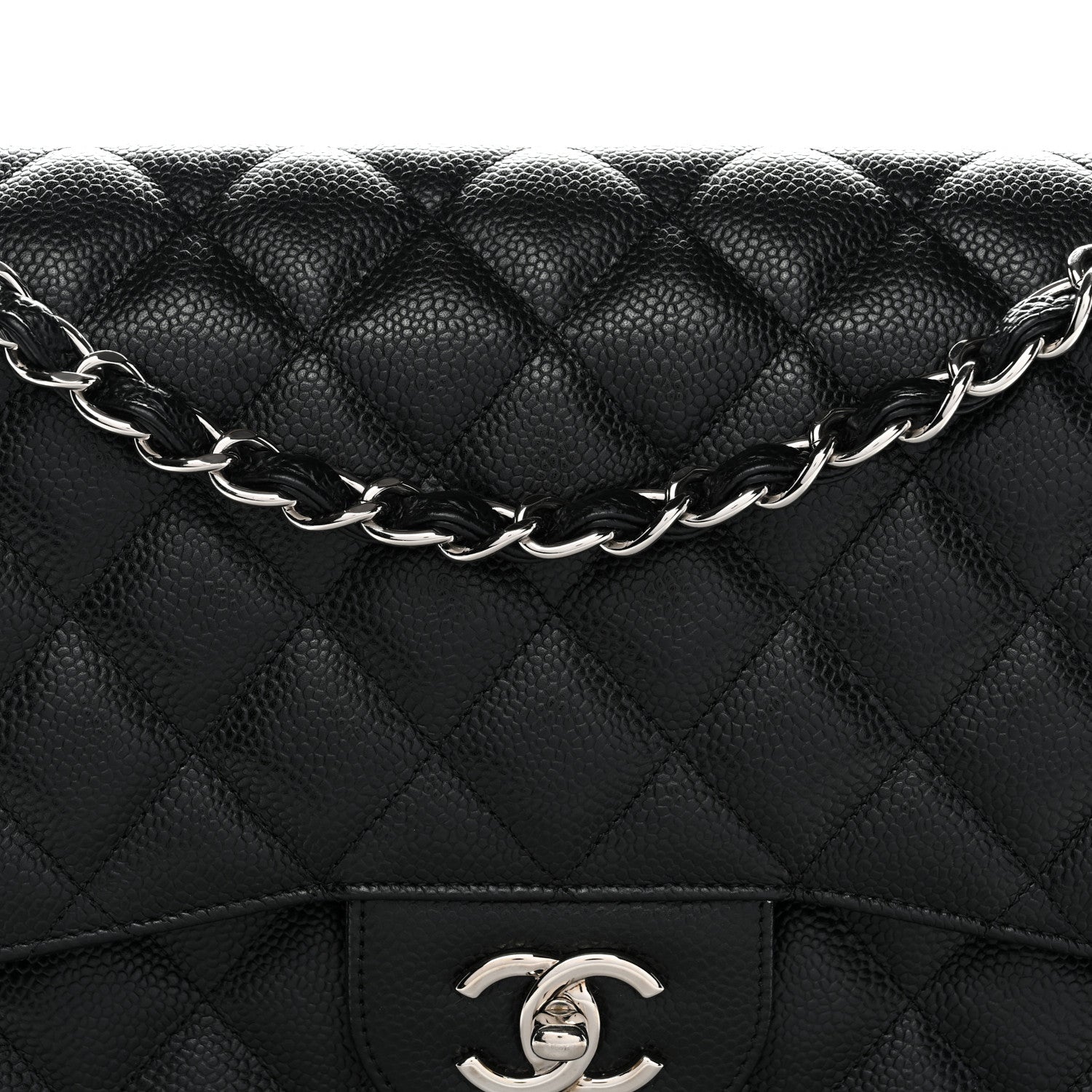 Chanel Caviar Quilted Jumbo Double Flap Black 21 of 31