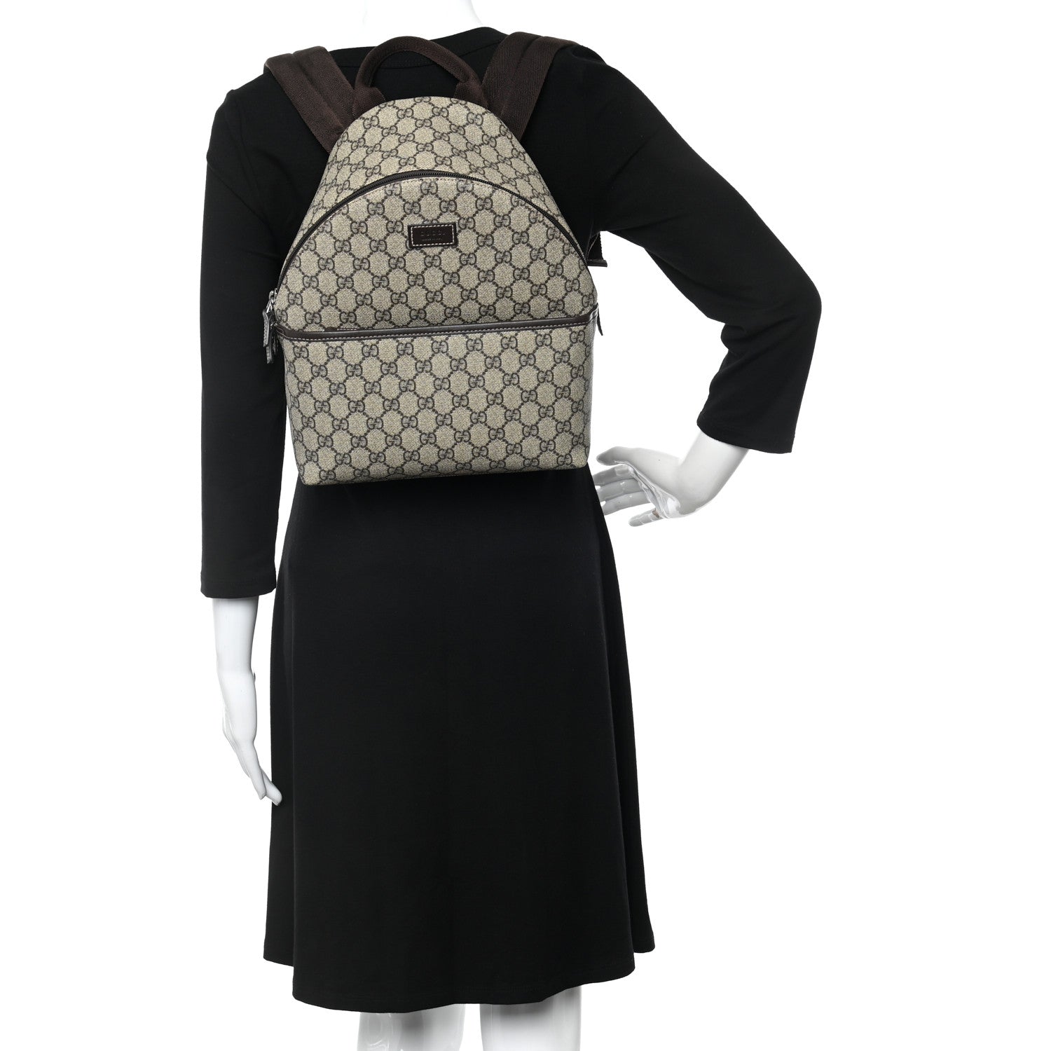 Gucci GG Supreme Monogram Margaux Calfskin Childrens Day Backpack Beige Ebony Cocoa Dark Chocolate 2 of 11