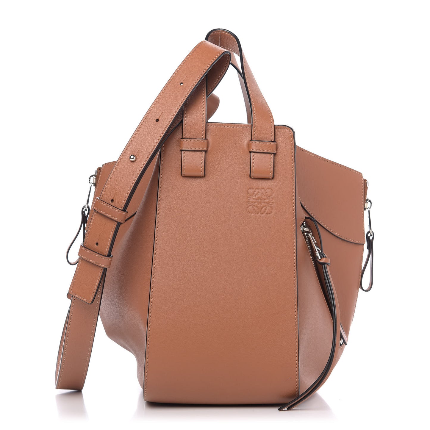 Calfskin Small Hammock Shoulder Bag Tan