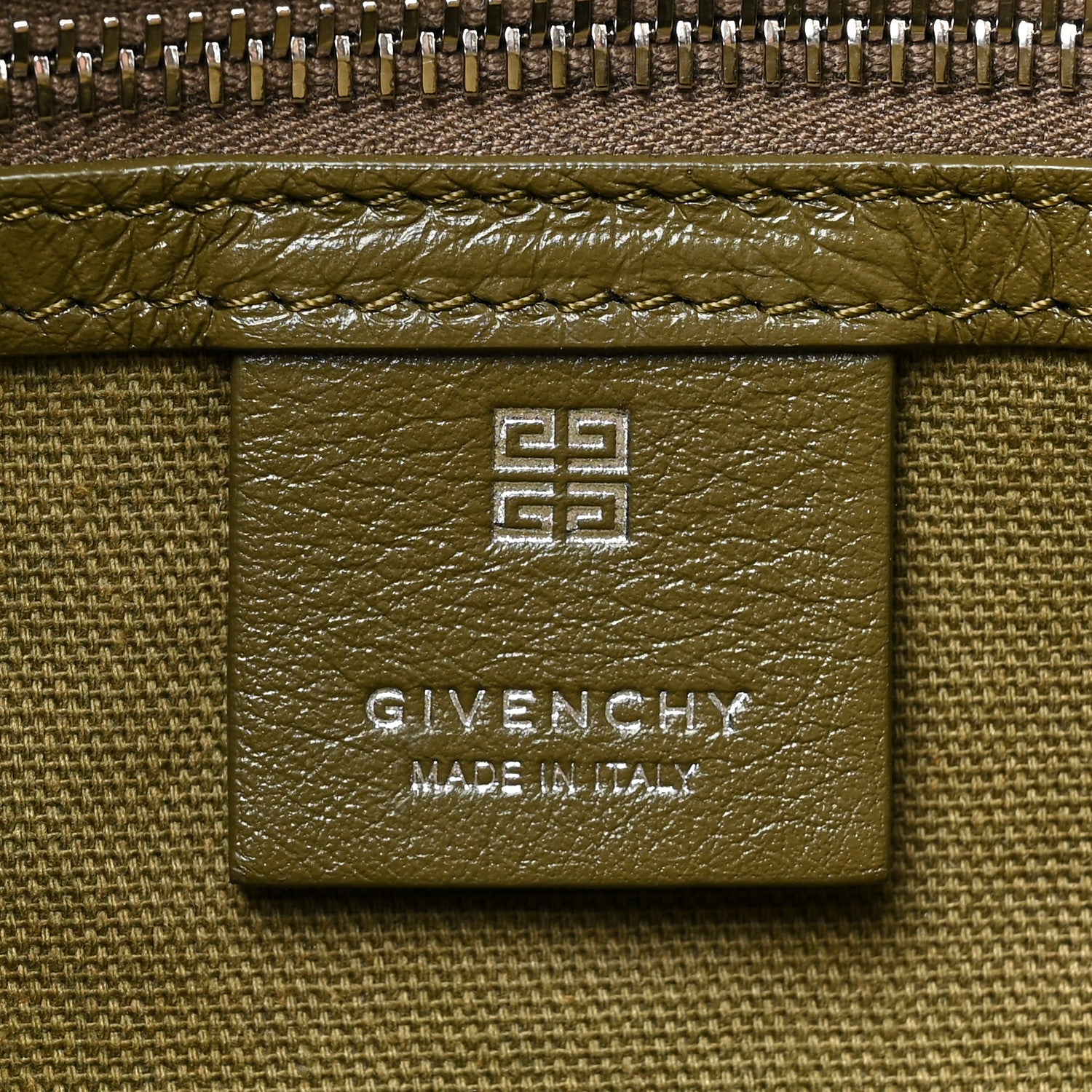 Givenchy Tumbled Calfskin Medium Voyou Bag Dark Green 6 of 13