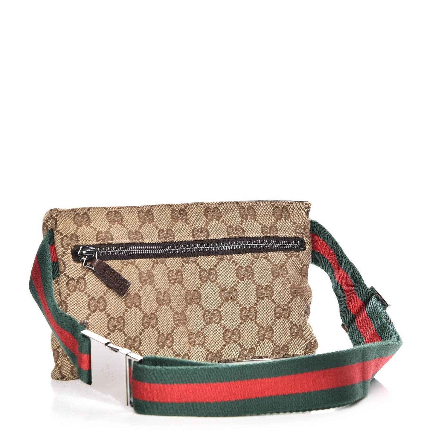 Monogram Web Belt Bag Dark Brown
