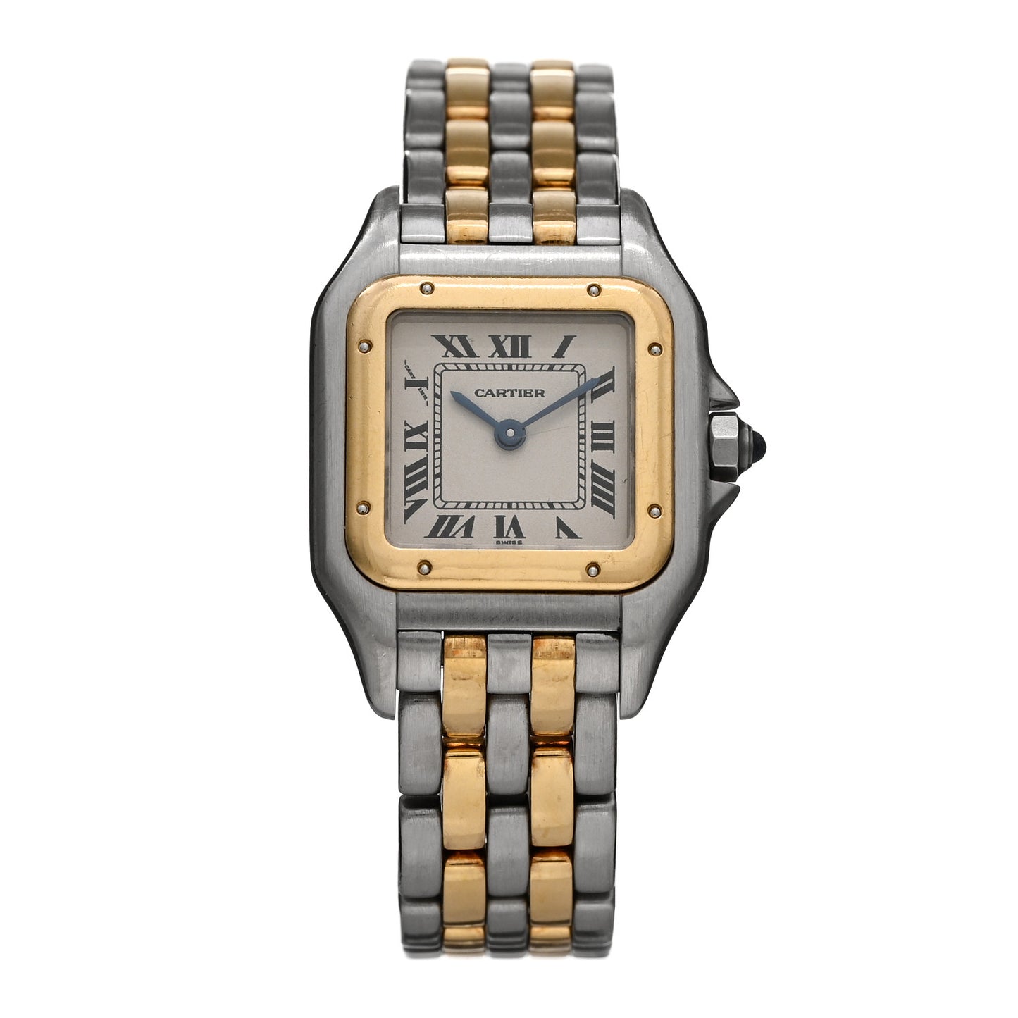 Stainless Steel 18K Yellow Gold 22mm Panthere Quartz Watch