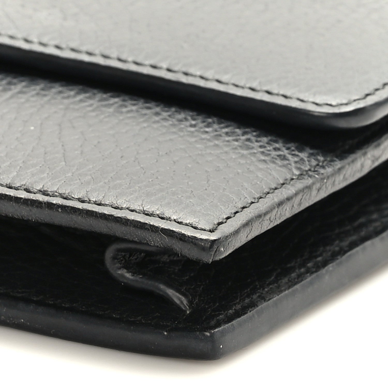 Gucci Dollar Calfskin Interlocking G Chain Wallet Black 8 of 8