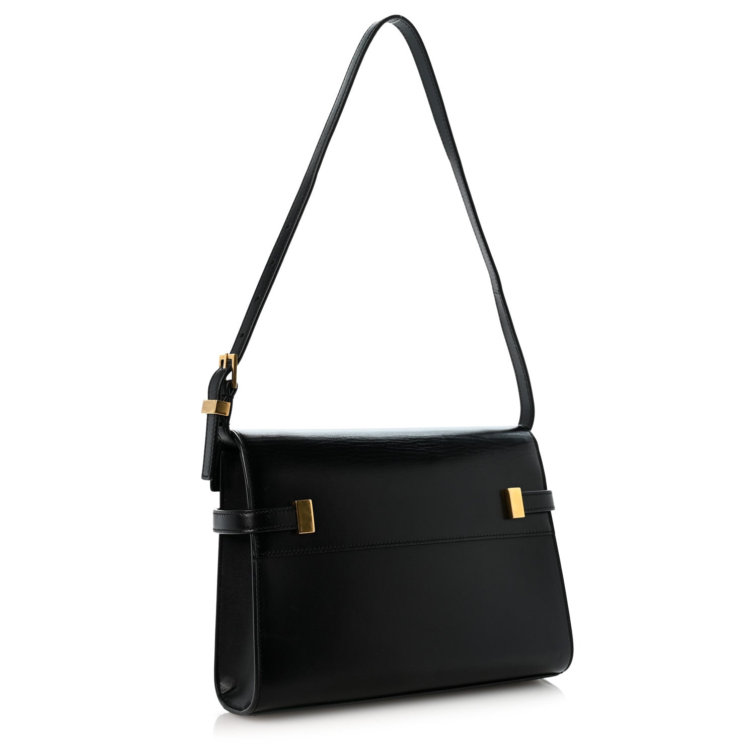 Saint Laurent Smooth Calfskin Small Manhattan Shoulder Bag Black 2 of 12