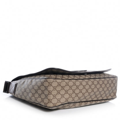 Gucci GG Supreme Monogram Large Interlocking G Flap Messenger Bag Beige Dark Brown 4 of 8