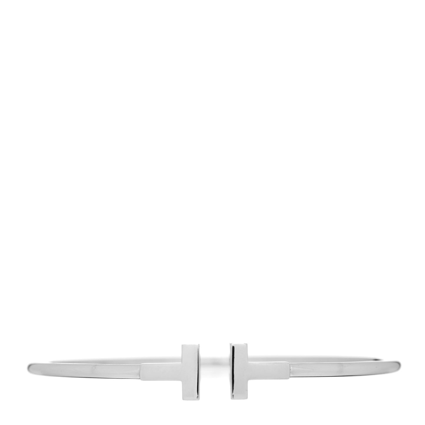 18K White Gold T Wire Bracelet