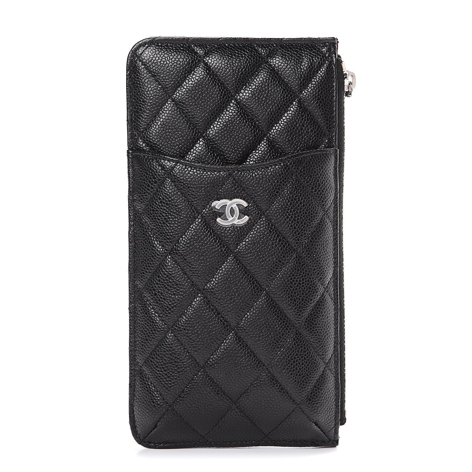 Chanel Caviar Quilted Classic Flat Wallet Pouch Black 1 of 7
