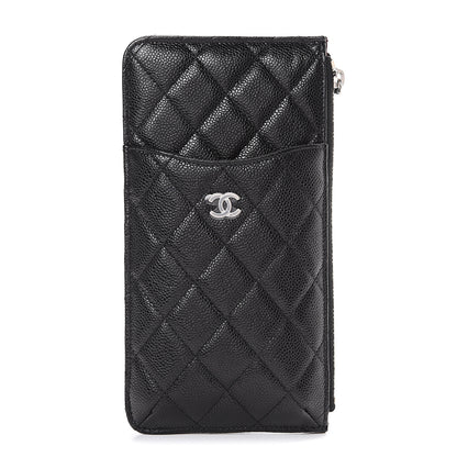 Chanel Caviar Quilted Classic Flat Wallet Pouch Black 1 of 7