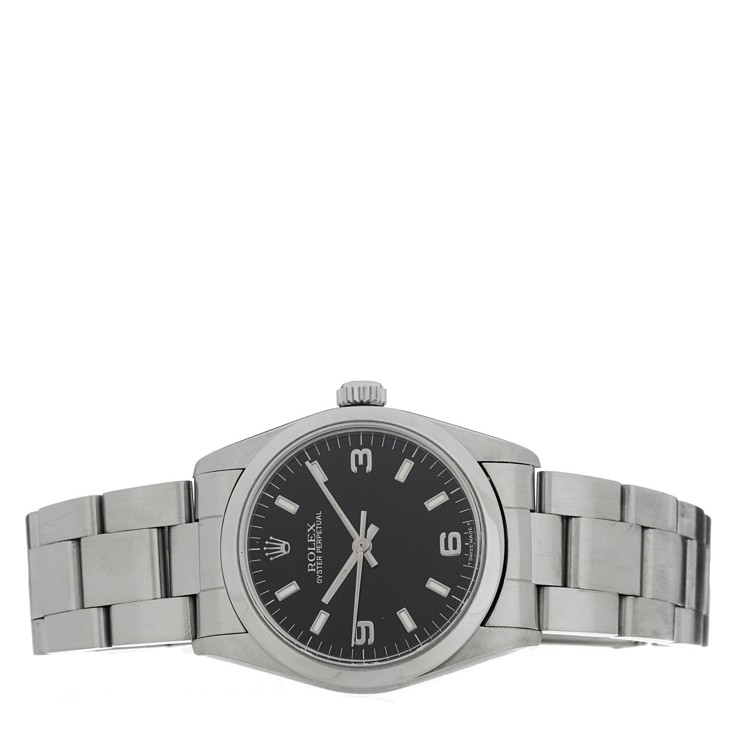 Rolex Stainless Steel 31mm Oyster Perpetual Watch Black 77080 2 of 4