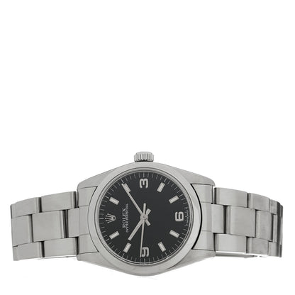 Rolex Stainless Steel 31mm Oyster Perpetual Watch Black 77080 2 of 4
