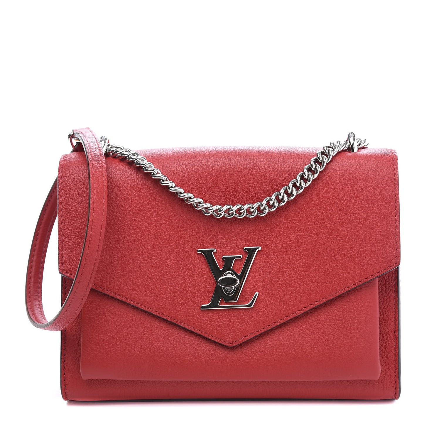 Soft Calfskin Mylockme Chain Bag BB Rubis