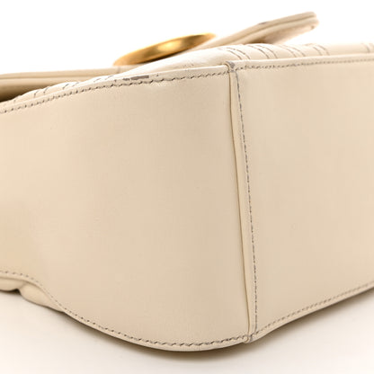 Gucci Calfskin Matelasse Mini GG Marmont Top Handle Shoulder Bag White 9 of 16
