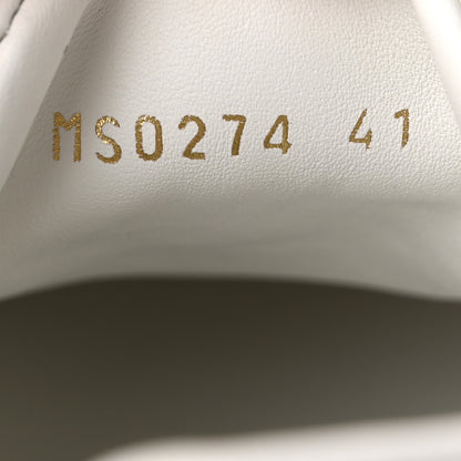 Louis Vuitton Calfskin Monogram Embossed Front Row Sneakers 41 White 9 of 11