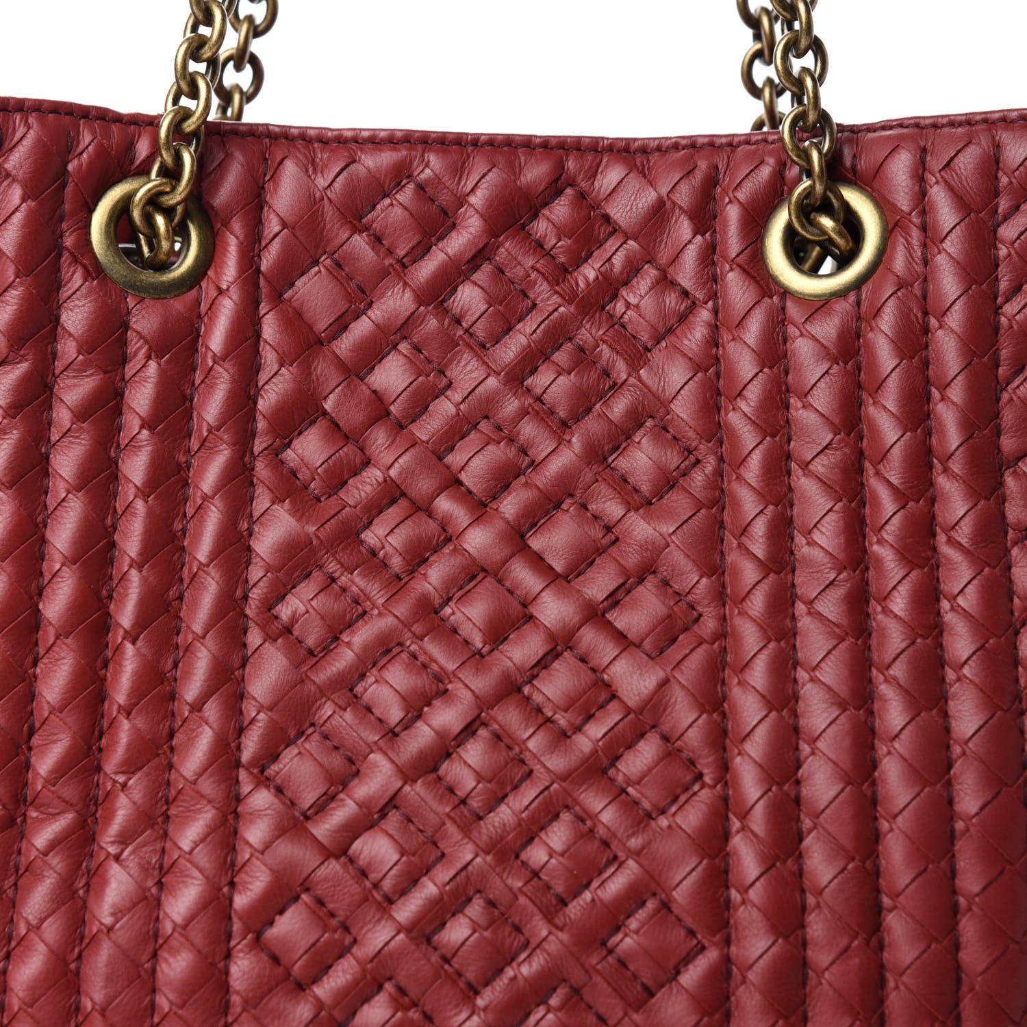 Bottega Veneta Nappa Intrecciato Medium Tote Red 11 of 11