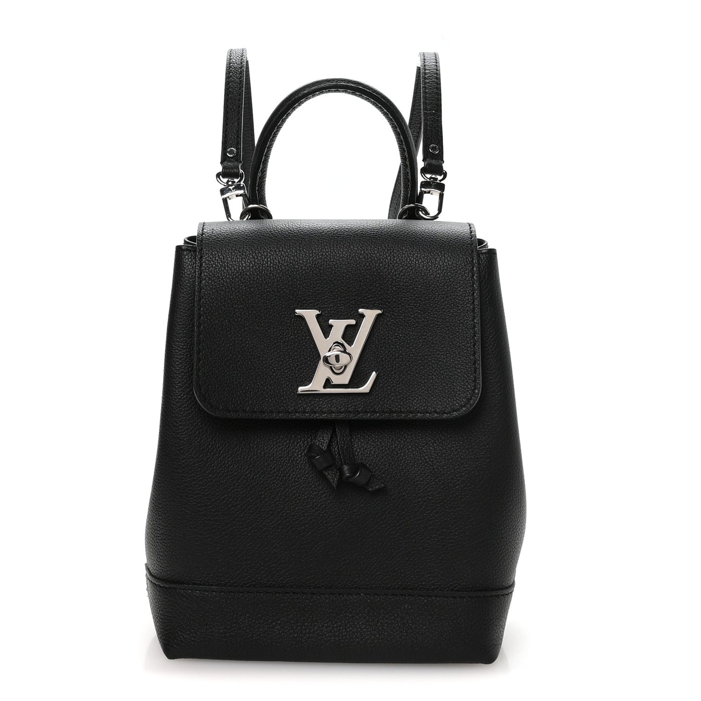 Calfskin Lockme Mini Backpack Black