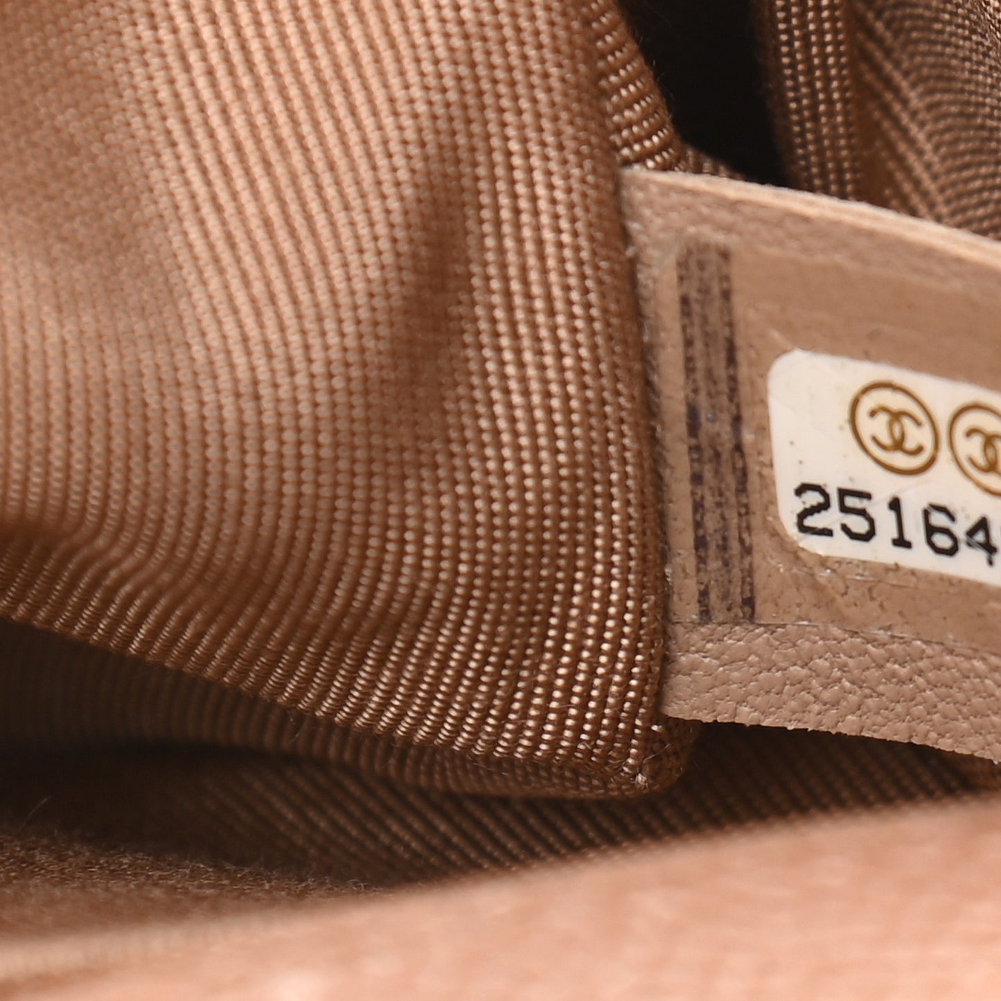 Caviar Chevron Quilted Medium Boy Flap Dark Beige