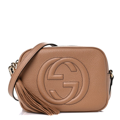Gucci Pebbled Calfskin Small Soho Disco Bag Camelia 1 of 11