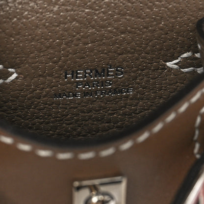 Hermes Tadelakt Mini Kelly Twilly Bag Charm Etoupe 3 of 3