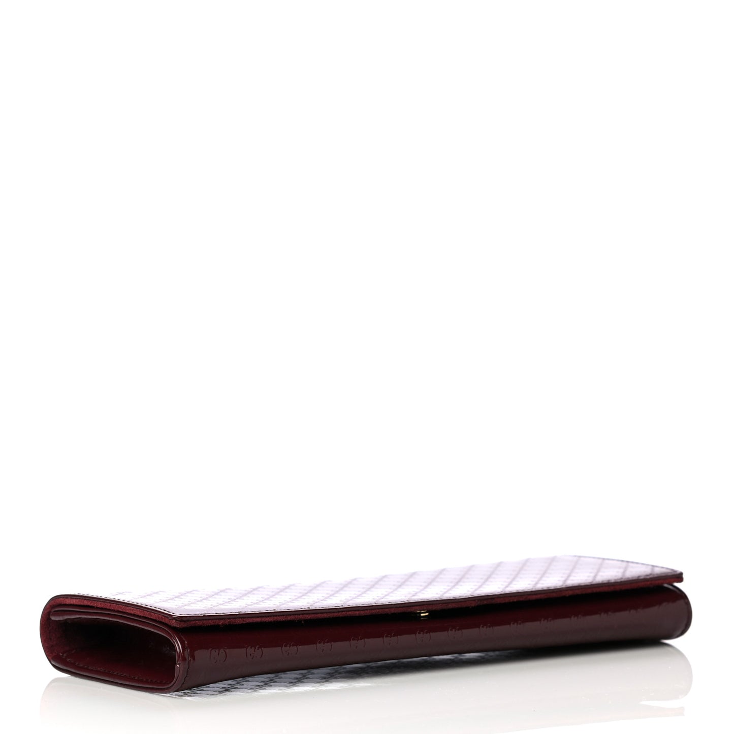 Patent Microguccissima Small Broadway Clutch Burgundy