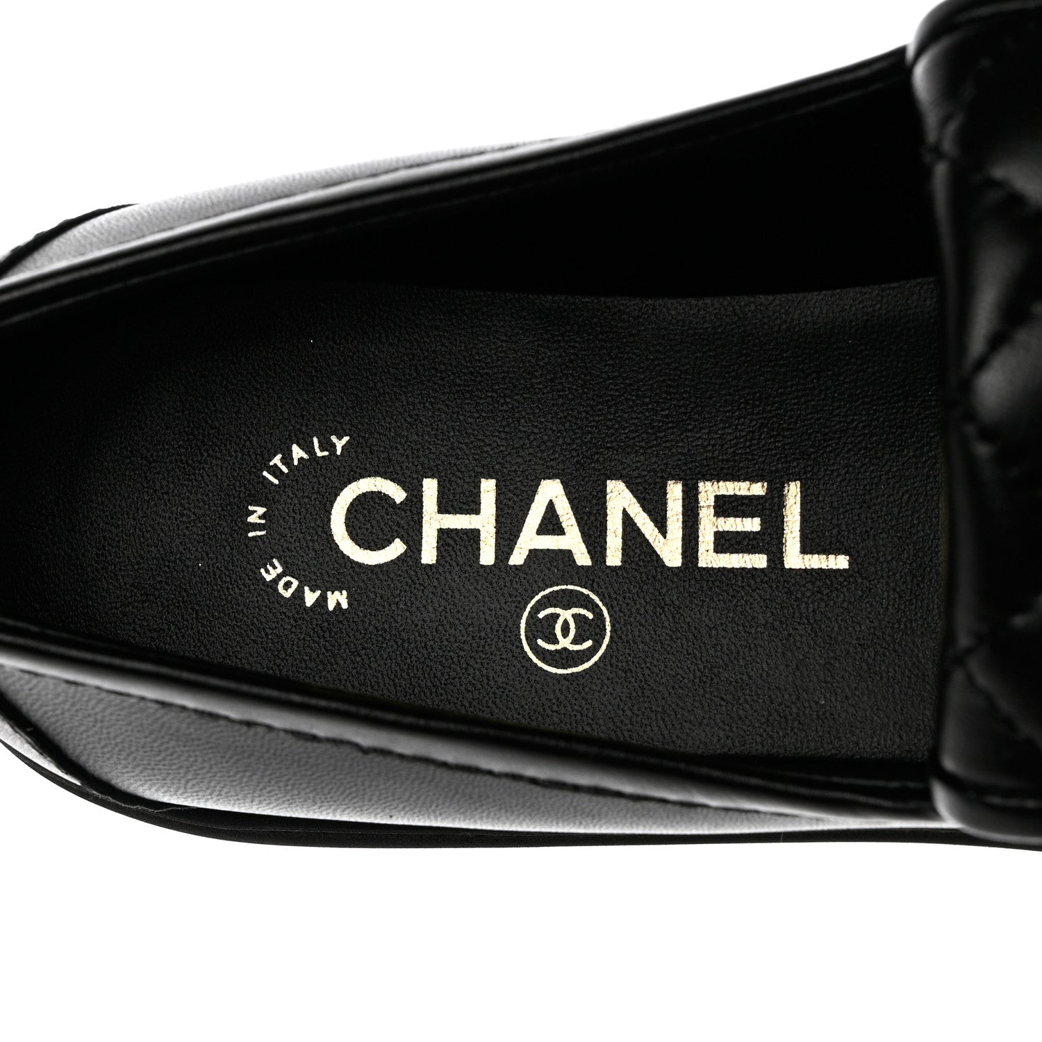 Chanel Lambskin Quilted CC Turnlock Loafers 38 Black 7 of 10