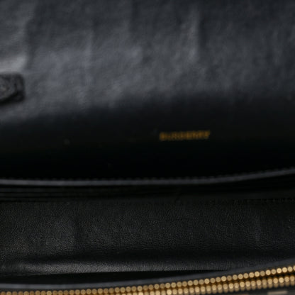 Burberry Grainy Calfskin Vintage Check Hampshire Crossbody Black 5 of 8
