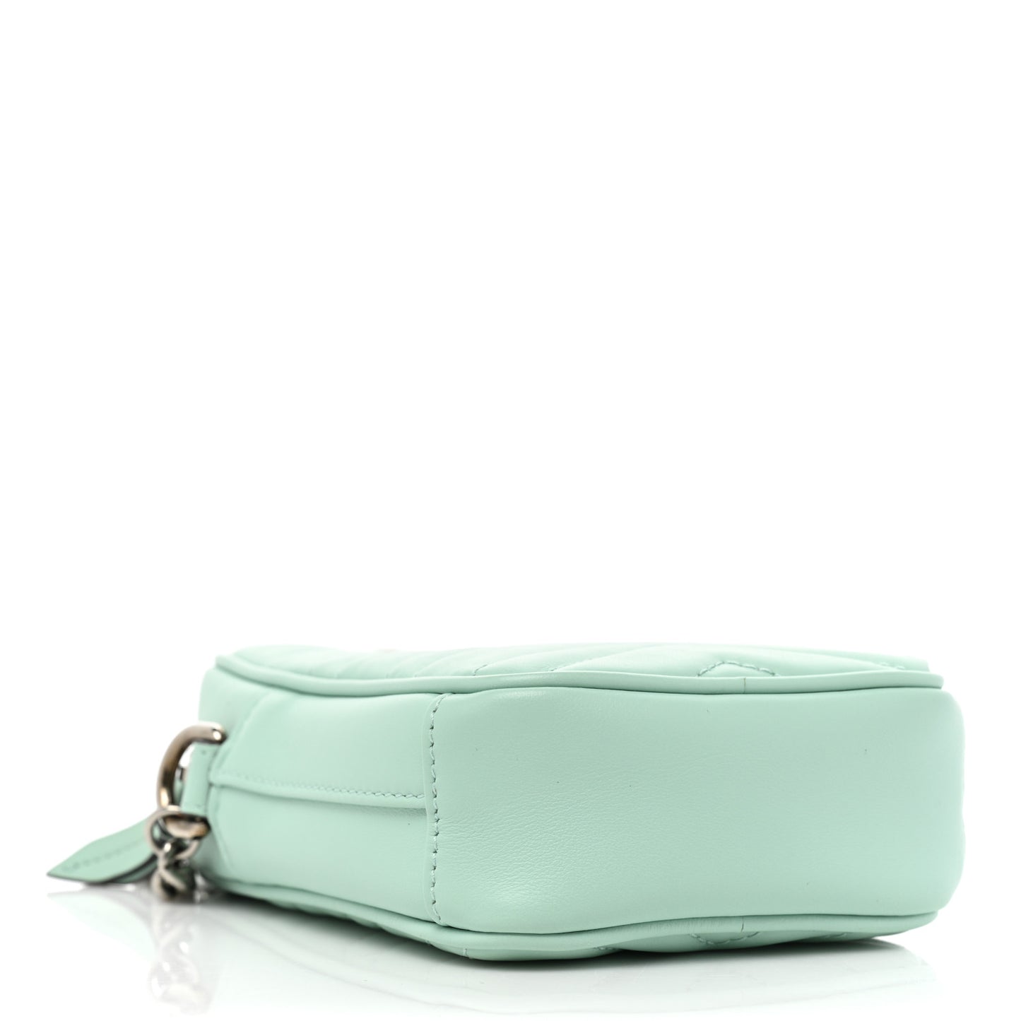 Calfskin Matelasse Mini GG Marmont Crossbody Bag Water Green