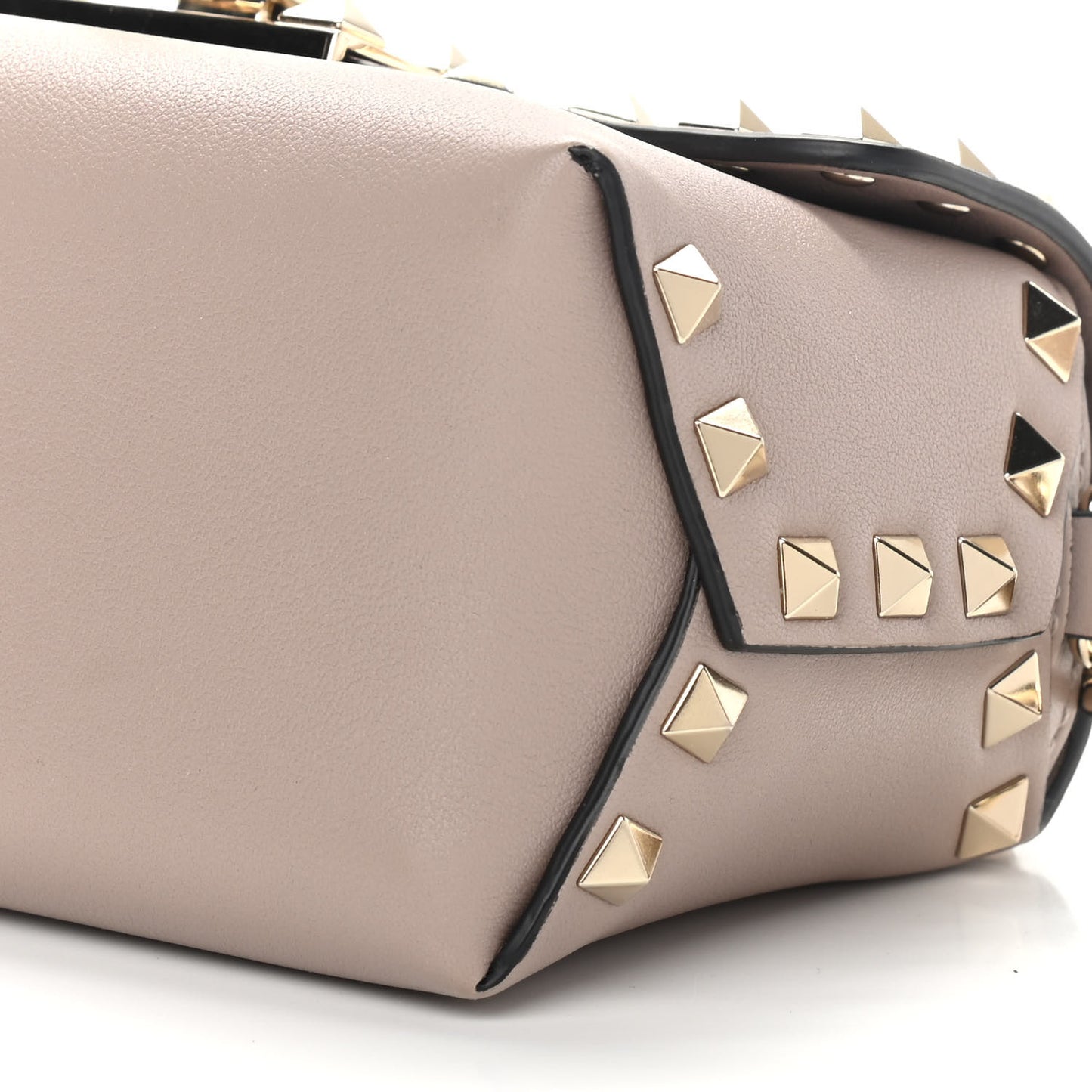 Calfskin Mini Rockstud Crossbody Bag Poudre