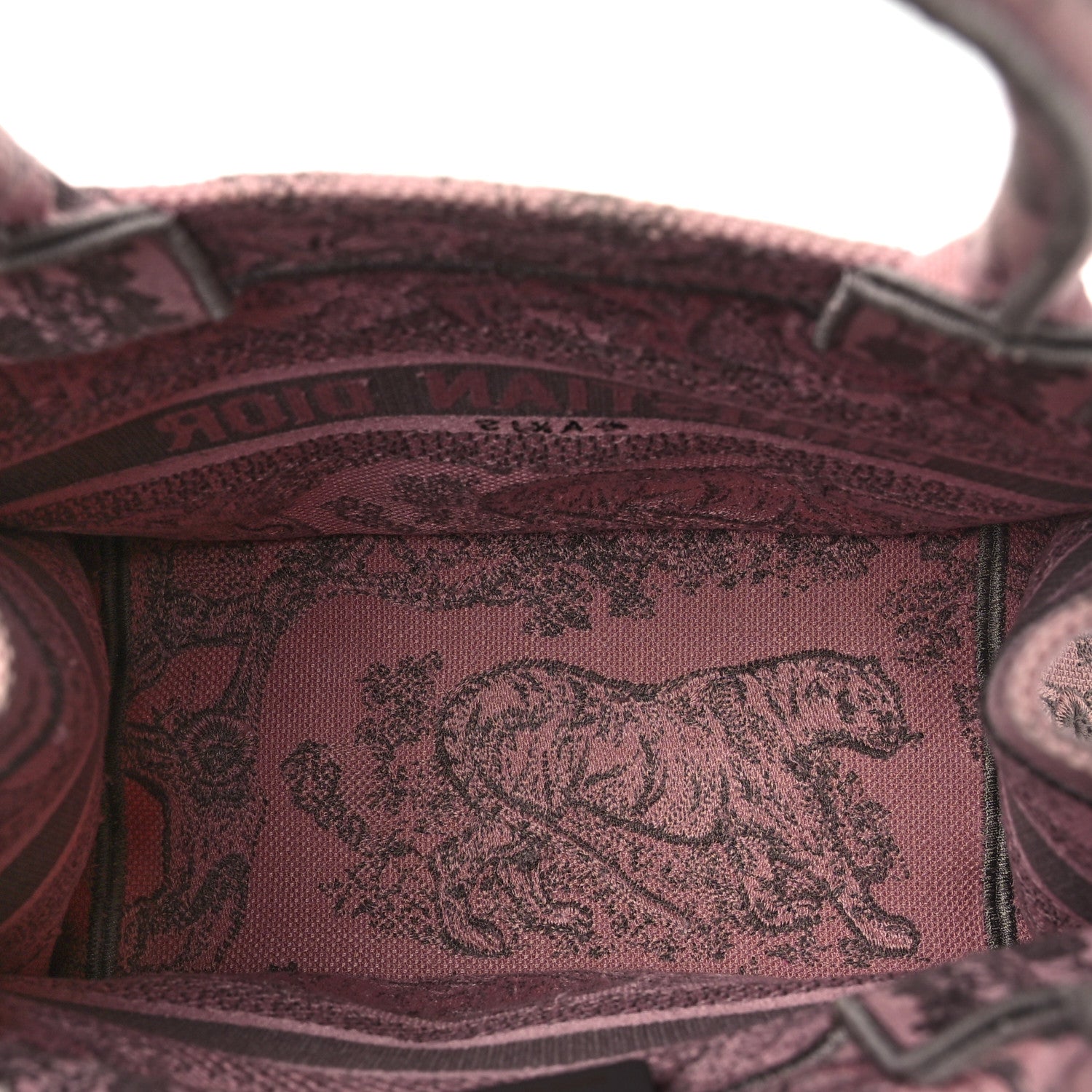 FASHIONPHILE Canvas Embroidered Small Dioriviera Toile De Jouy Book Tote Pink 5 of 10