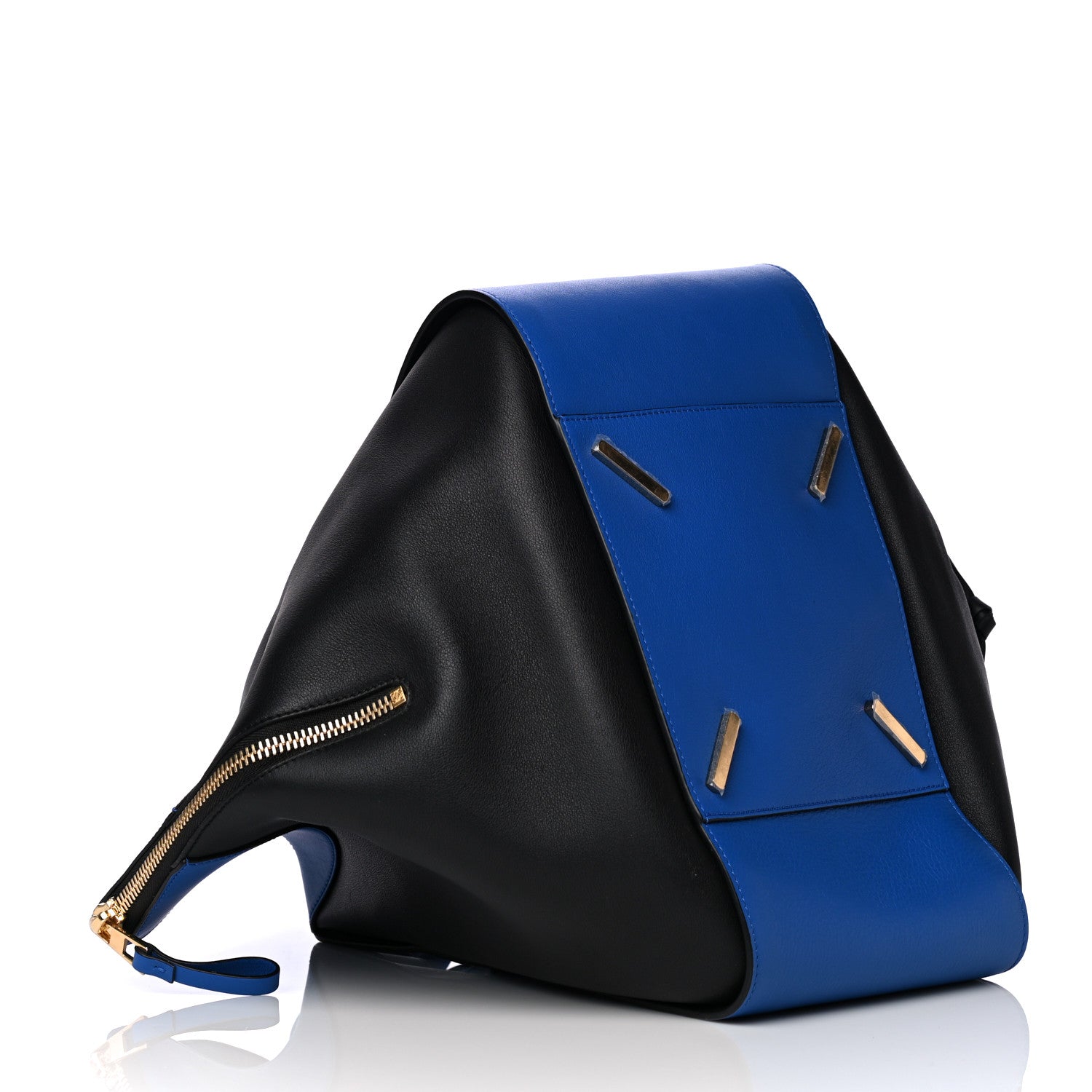 Loewe Calfskin Medium Hammock Shoulder Bag Electric Blue Black 4 of 15